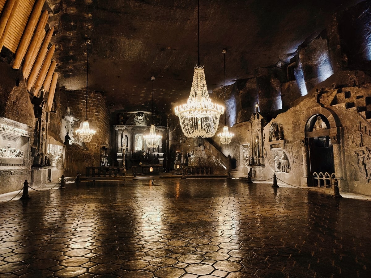 The photo shows Kopalnia Soli „Wieliczka”